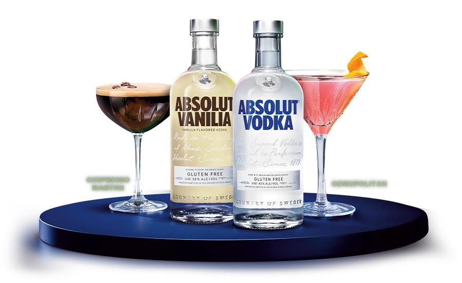 Absolut Bottles & Cocktails